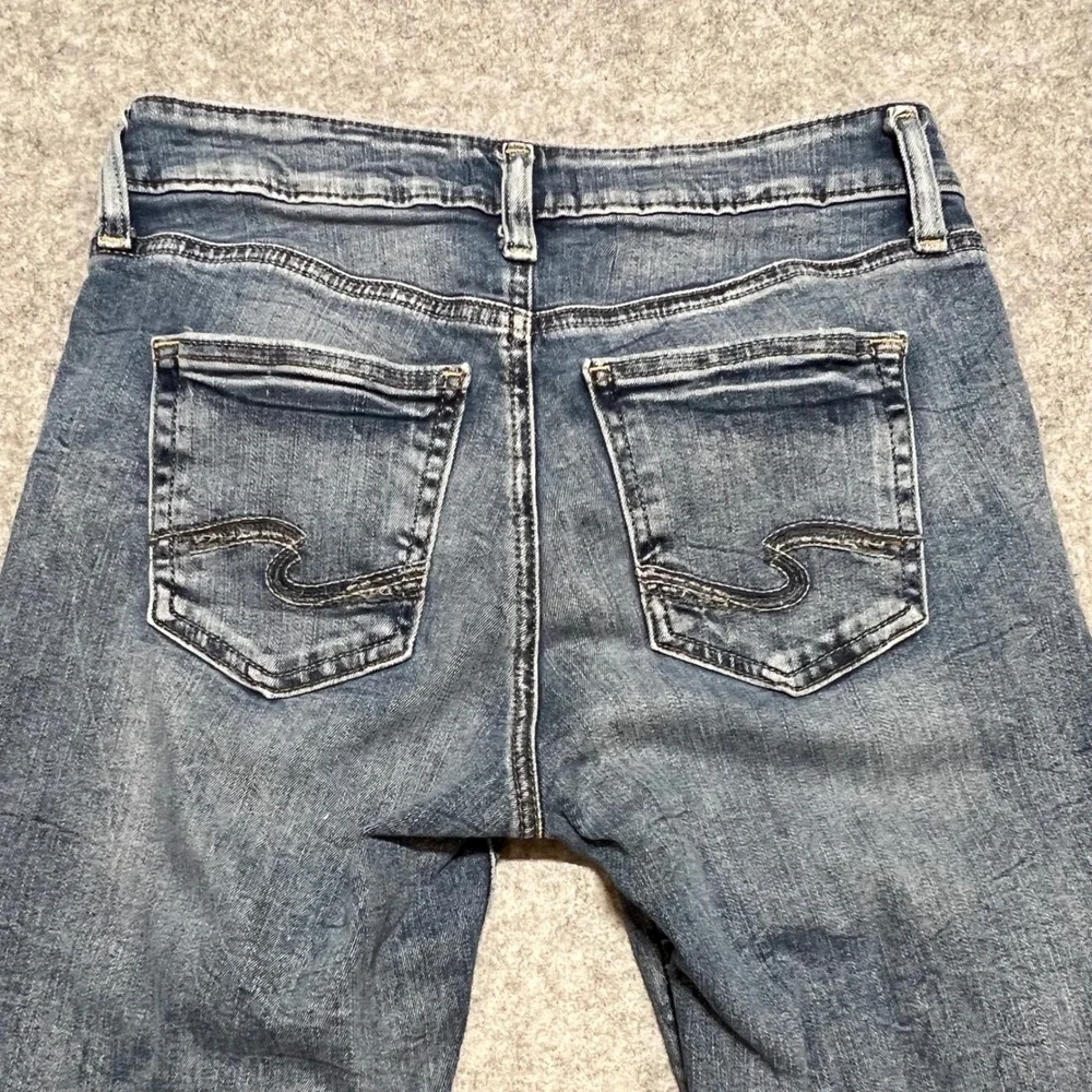 Silver Jeans Co Britt Capri‎ Womens W29 L23.5 Medium Wash Mid Rise Denim Blue
